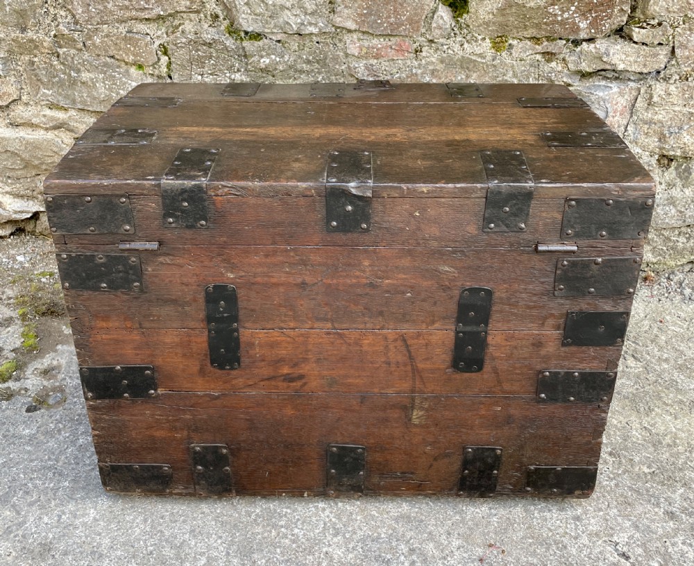 Antique Victorian Strapped Oak Silver Chest View XVIII