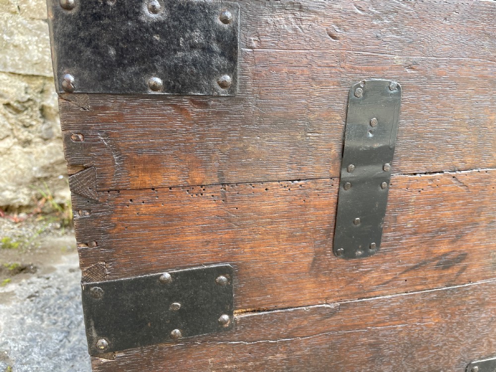 Antique Victorian Strapped Oak Silver Chest View XXI