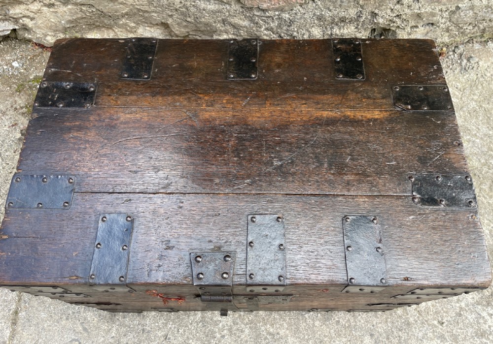 Antique Victorian Strapped Oak Silver Chest View XXX