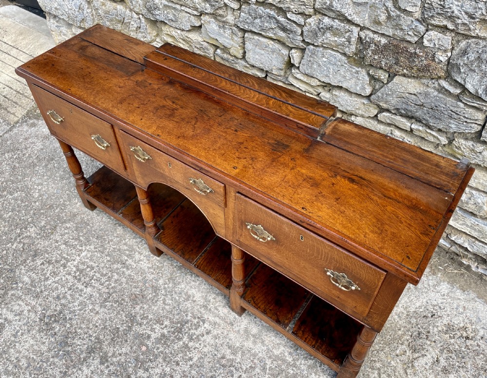 Antique Welsh Oak Potboard Dresser View XXX