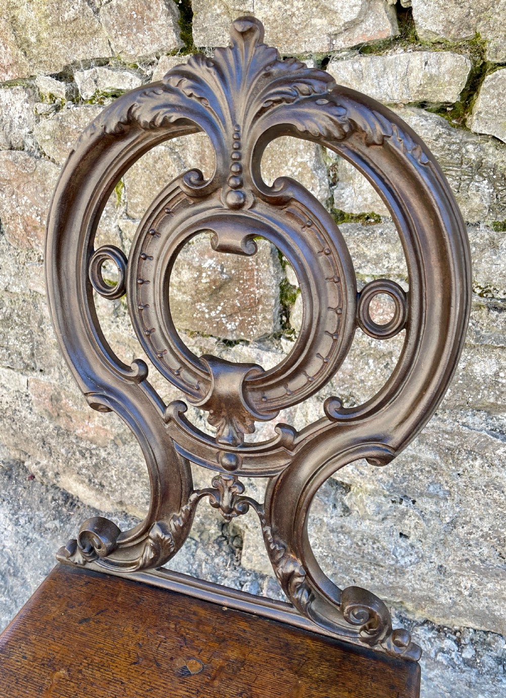 Antique Cast Iron Hall Chair View II