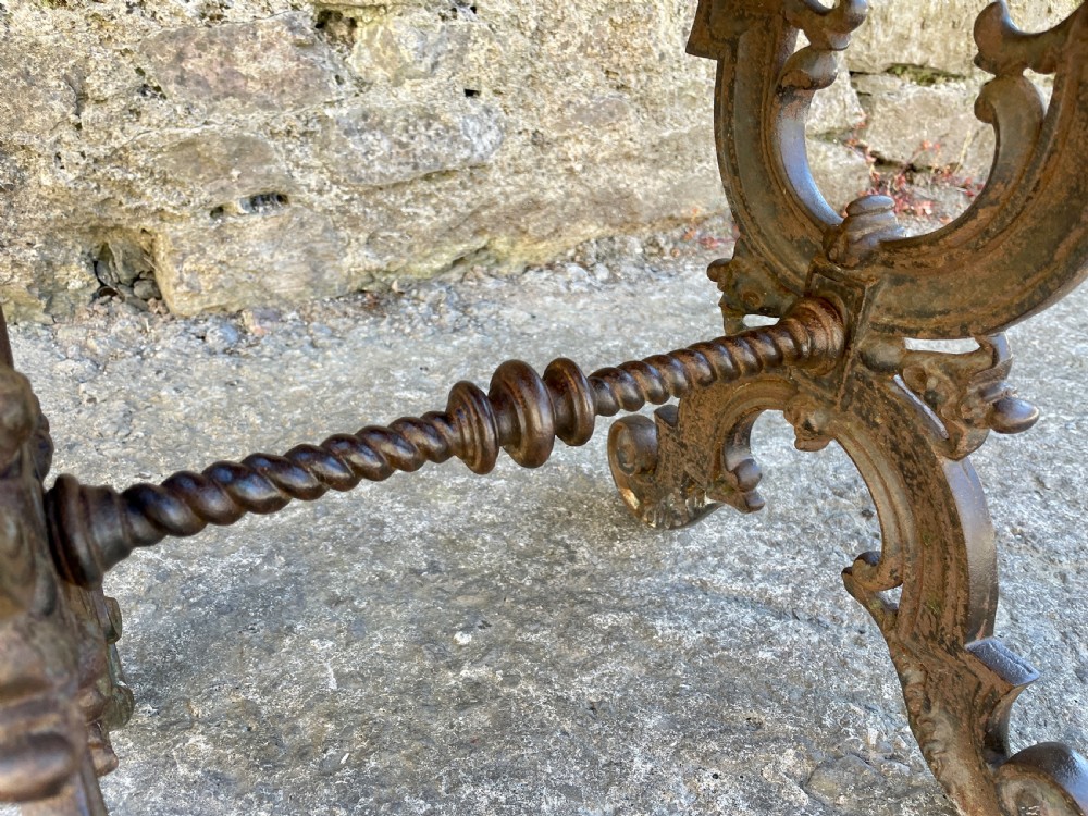Antique Cast Iron Hall Chair View VII