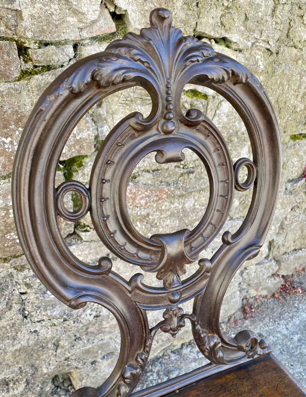 Antique Cast Iron Hall Chair View XVII