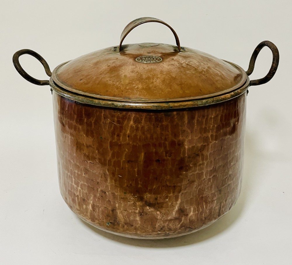Large Antique Copper Cooking Pot