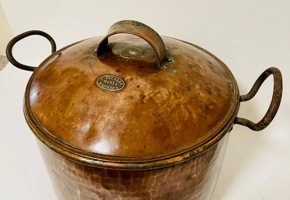 Large Antique Copper Cooking Pot View III