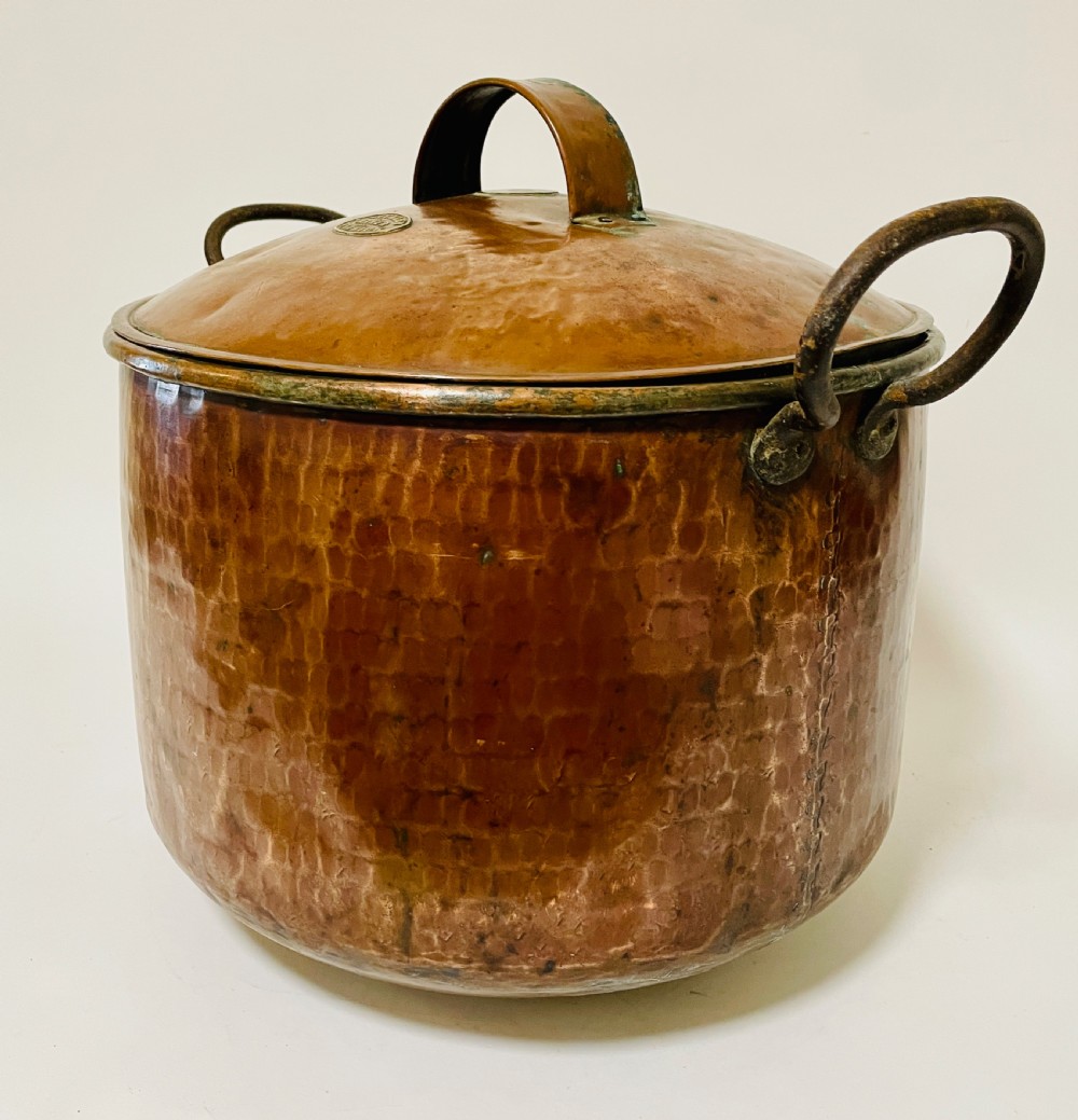 Large Antique Copper Cooking Pot View V