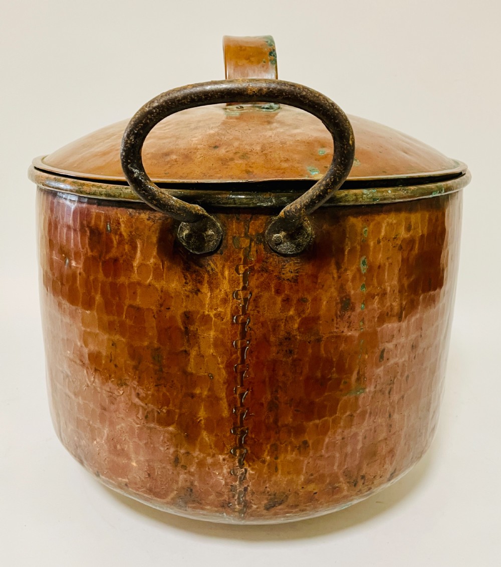Large Antique Copper Cooking Pot View VI