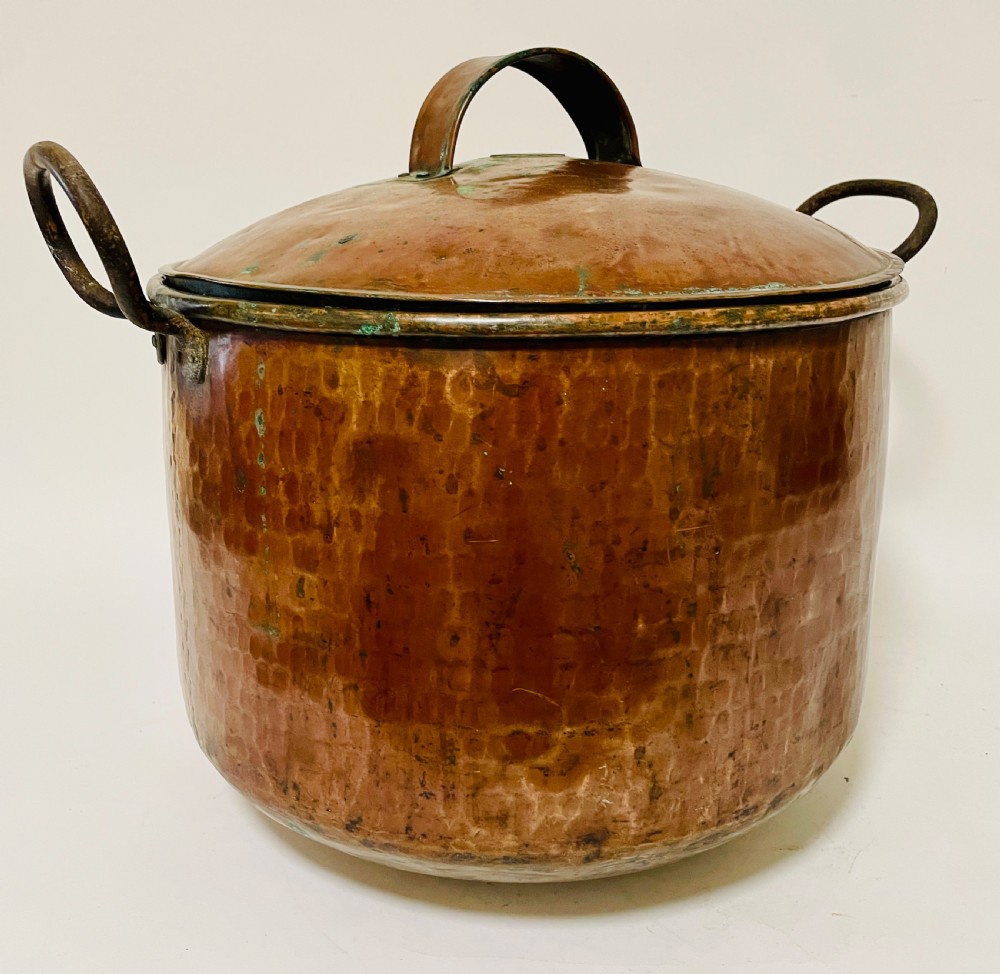 Large Antique Copper Cooking Pot View VII