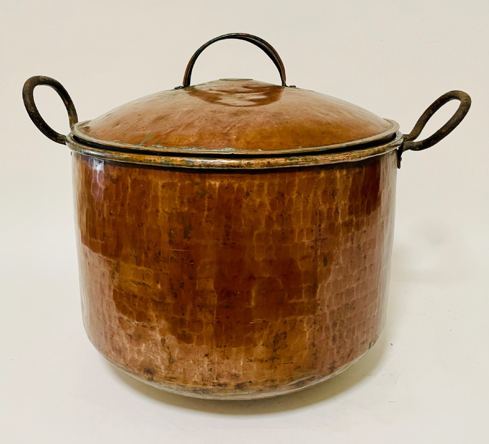 Large Antique Copper Cooking Pot View VIII