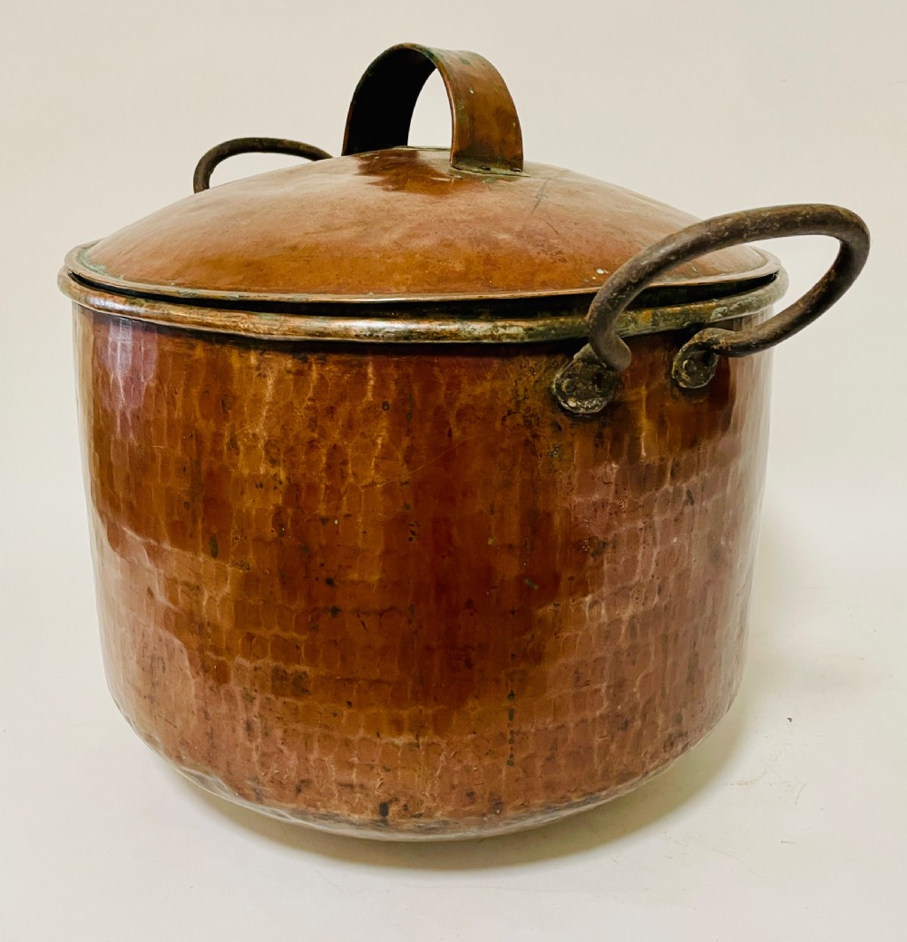 Large Antique Copper Cooking Pot View IX