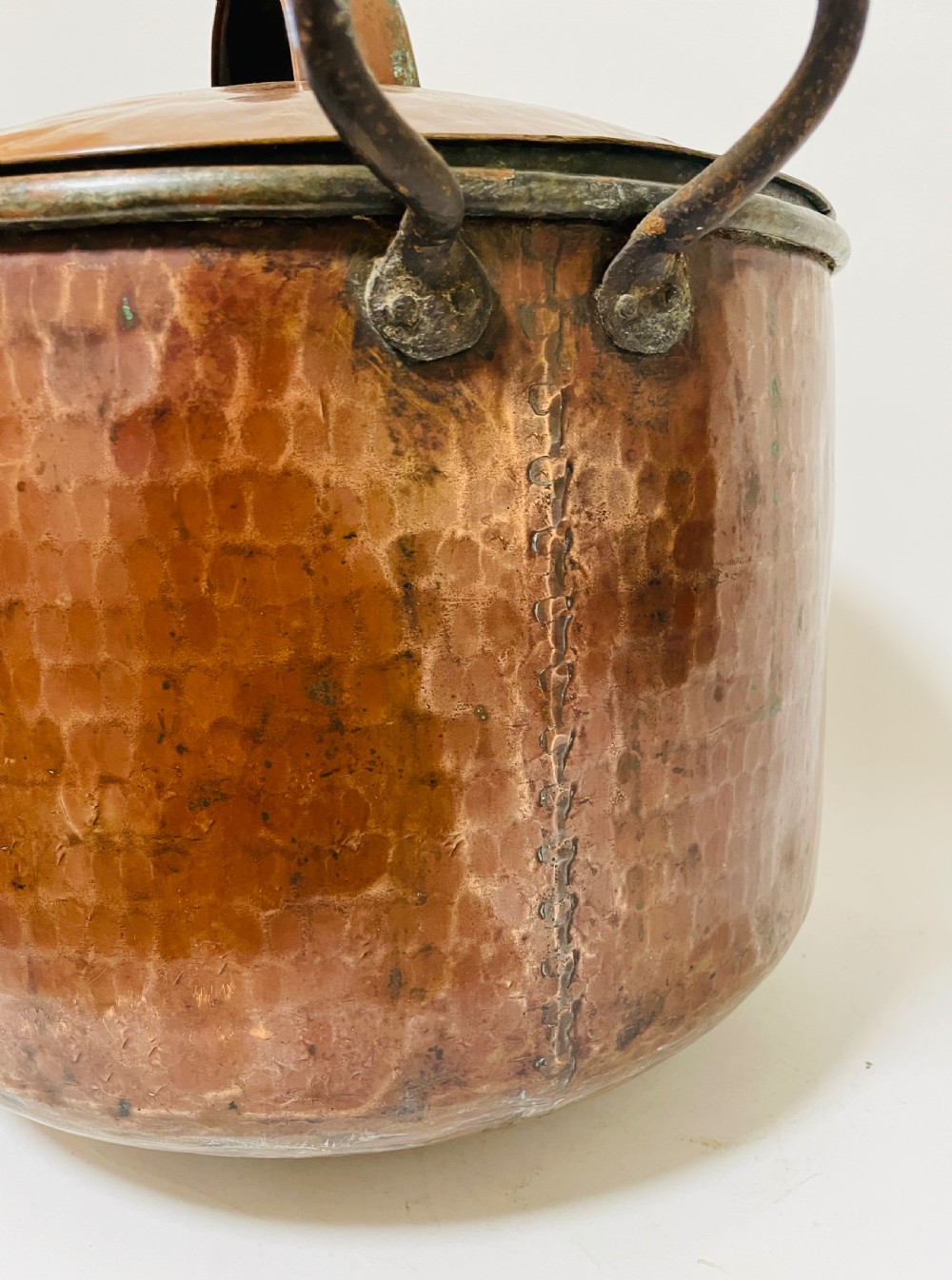 Large Antique Copper Cooking Pot View XI