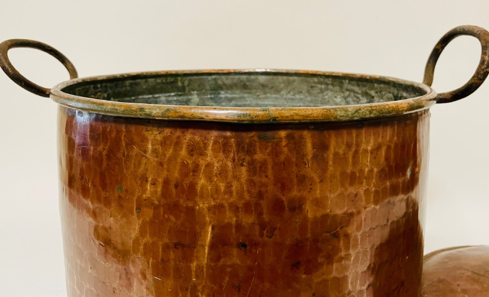 Large Antique Copper Cooking Pot View XII