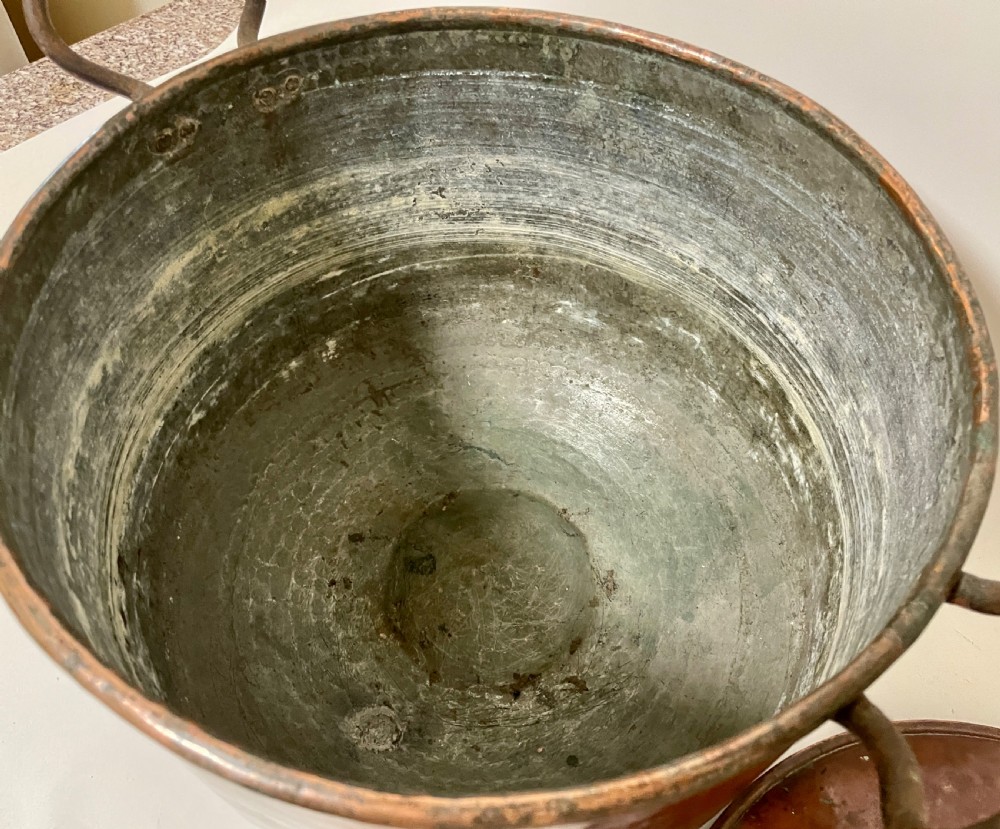 Large Antique Copper Cooking Pot View XIII