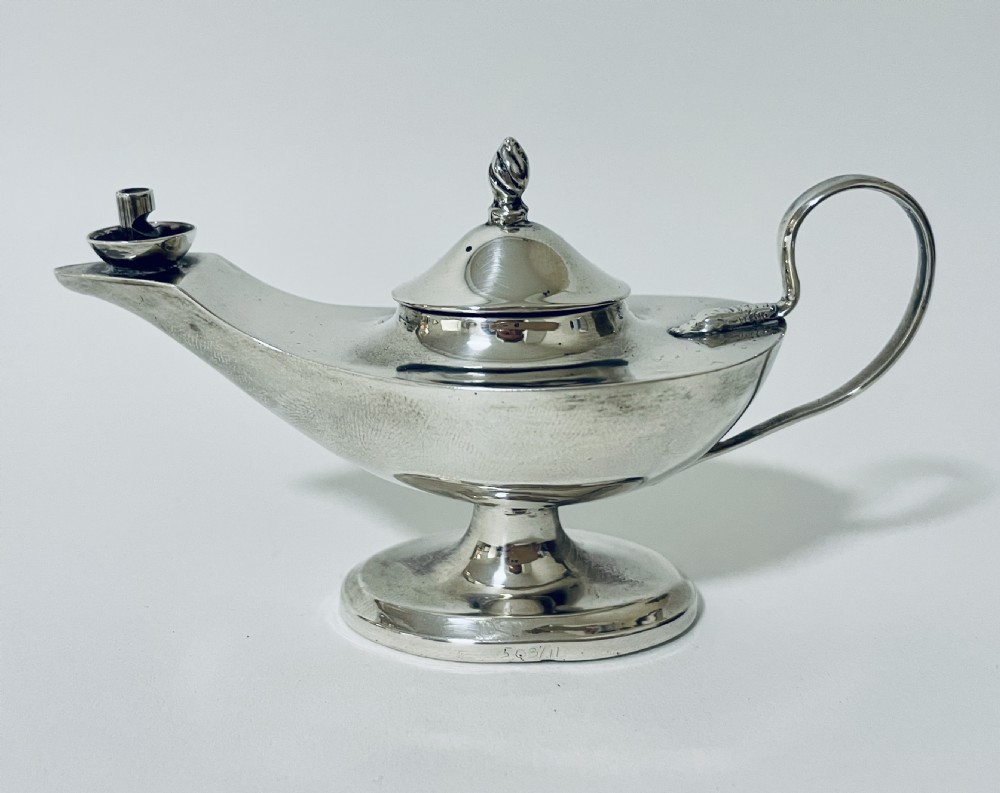 Antique Sterling Silver Miniature Aladdins Lamp View V