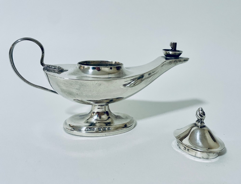 Antique Sterling Silver Miniature Aladdins Lamp View X