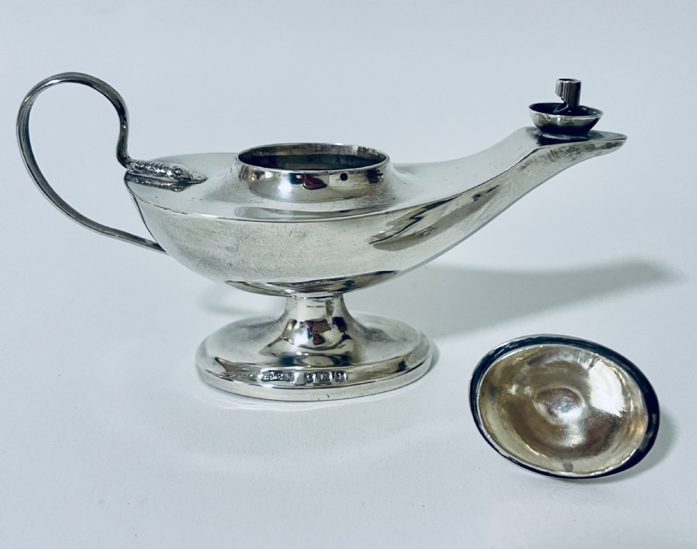 Antique Sterling Silver Miniature Aladdins Lamp View XII