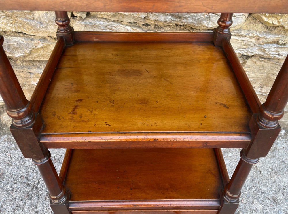 Victorian Mahogany Four Tier Whatnot View III