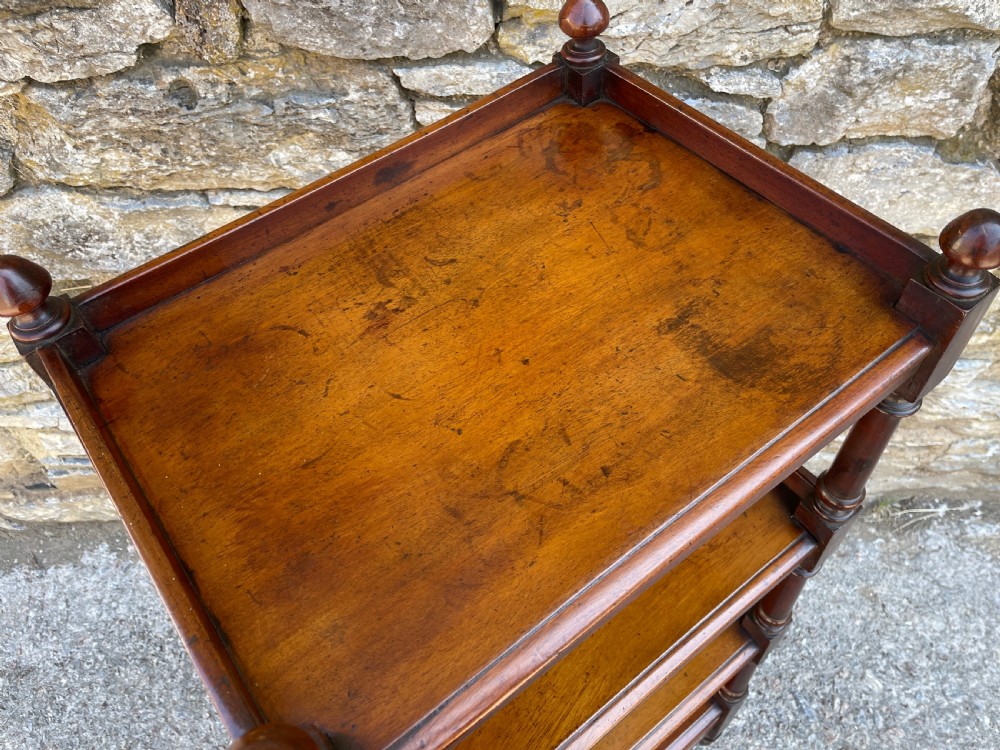 Victorian Mahogany Four Tier Whatnot View XX