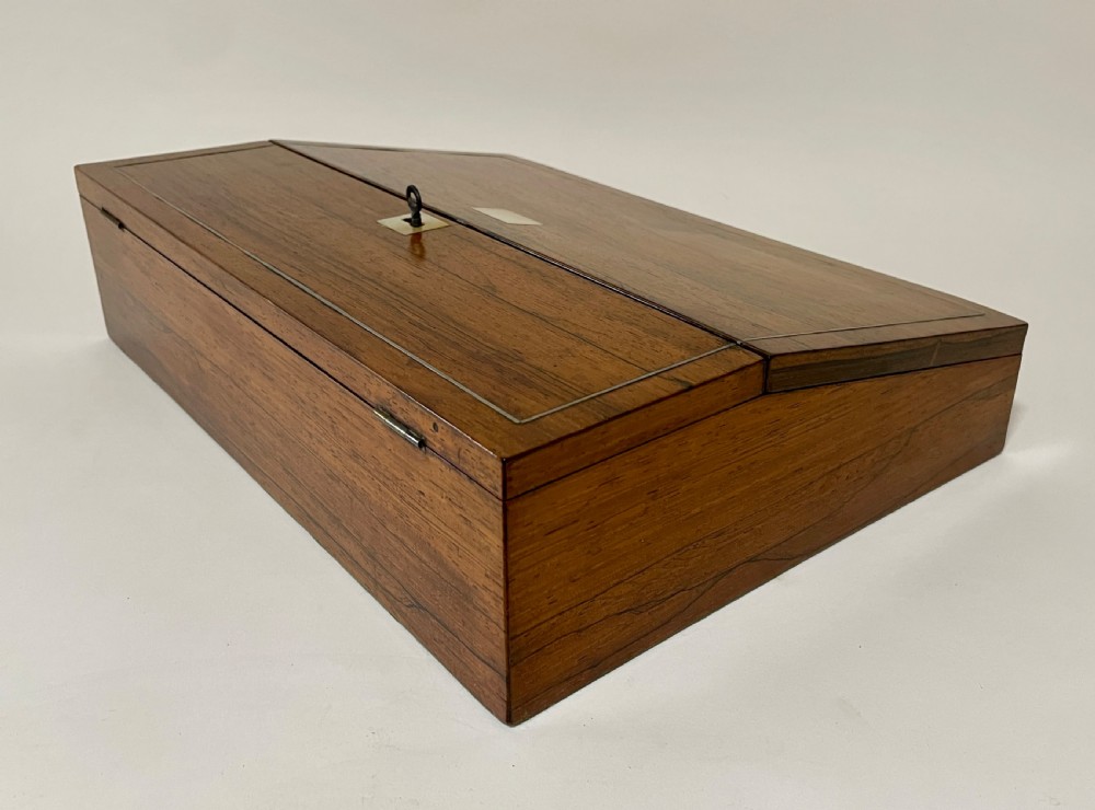 Antique Rosewood Inlaid Writing Slope View VI