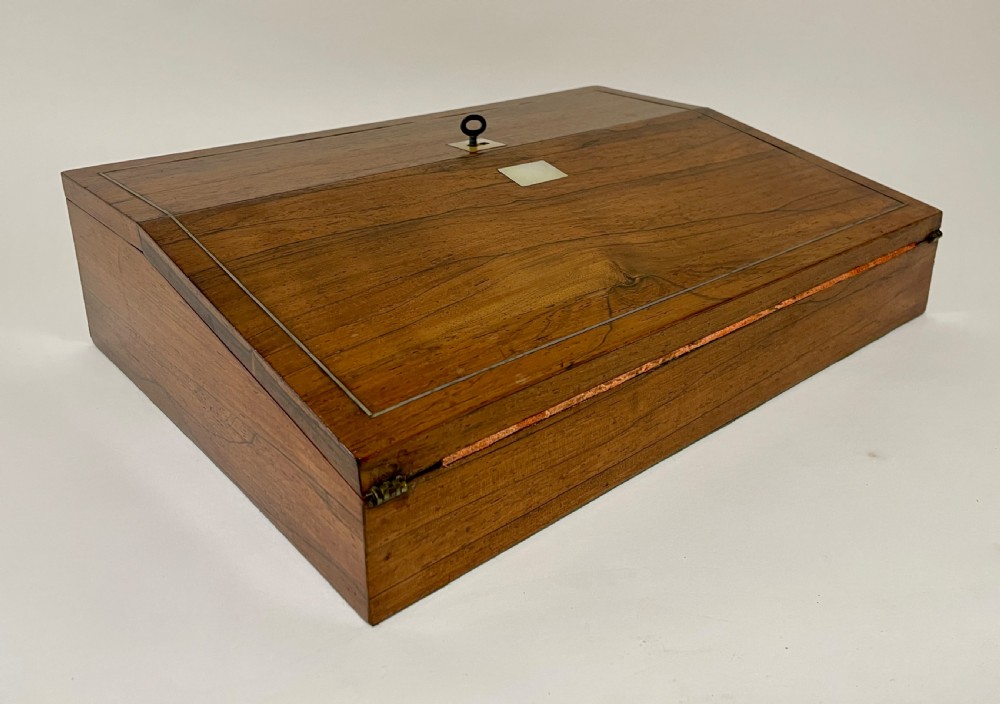 Antique Rosewood Inlaid Writing Slope View VII
