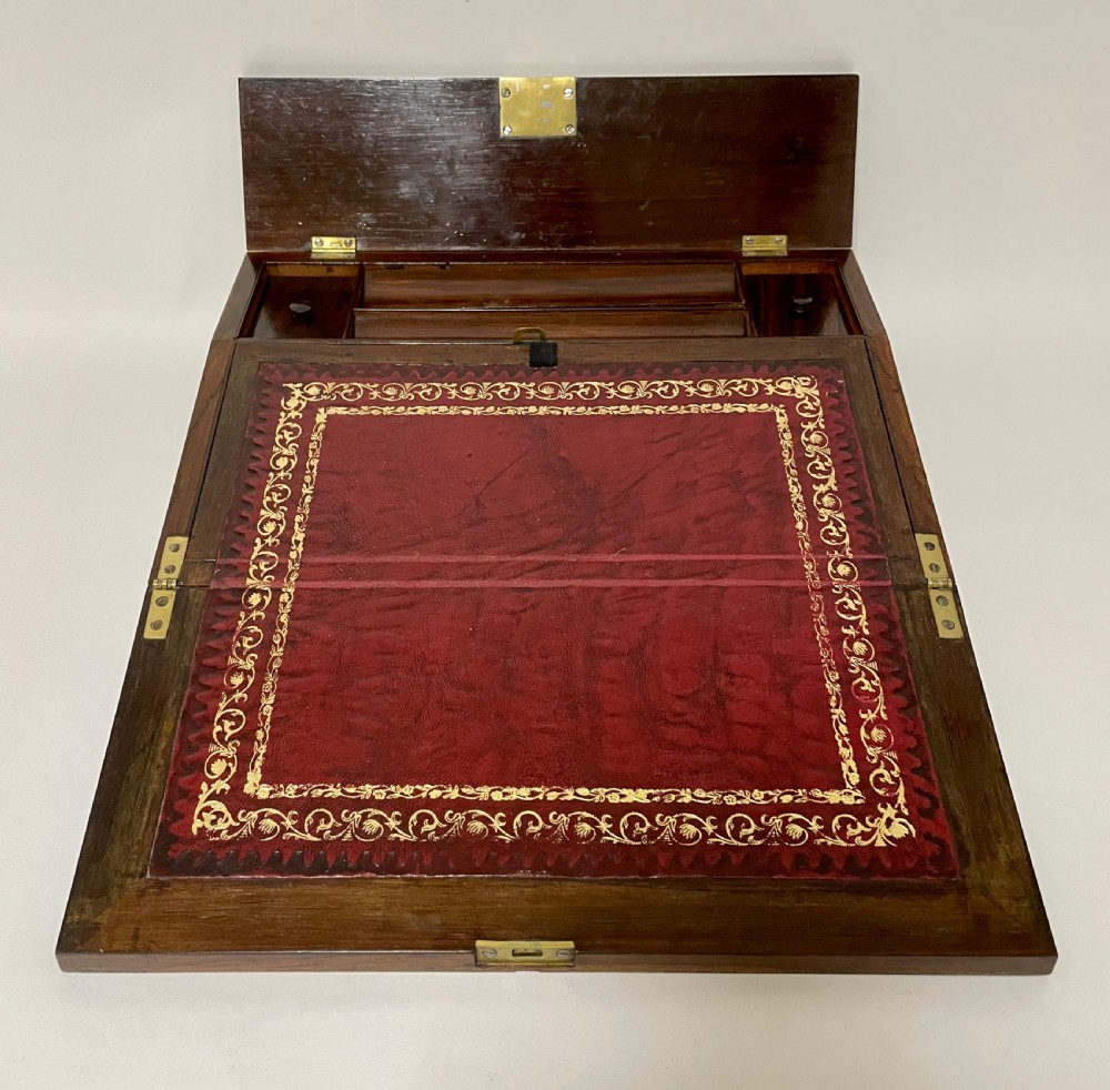 Antique Rosewood Inlaid Writing Slope View IX