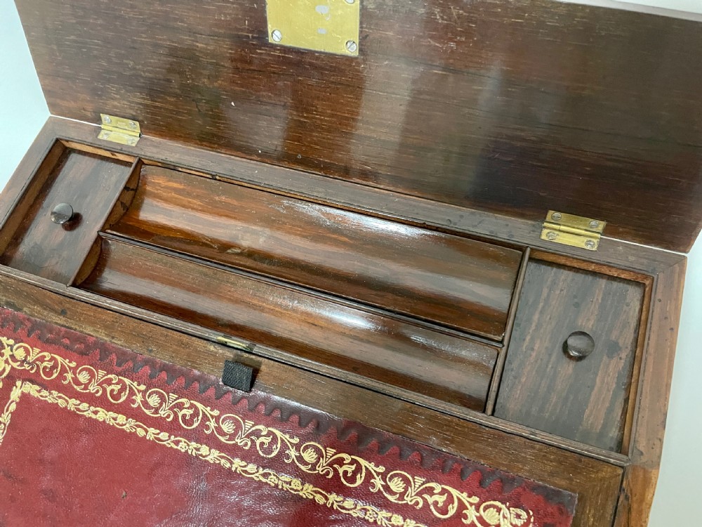 Antique Rosewood Inlaid Writing Slope View XI