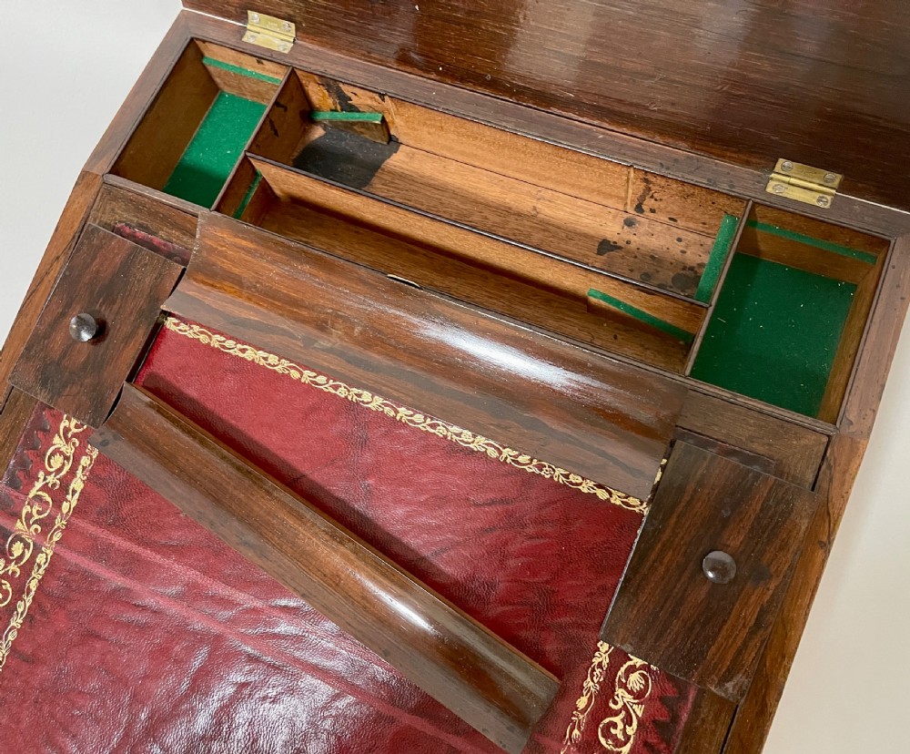 Antique Rosewood Inlaid Writing Slope View XIII