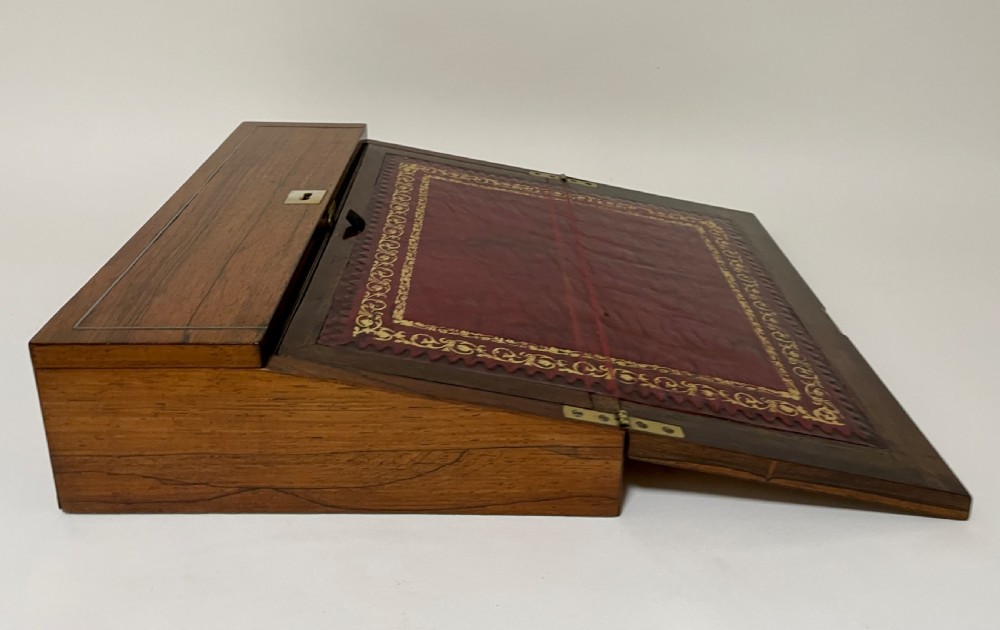 Antique Rosewood Inlaid Writing Slope View XIV