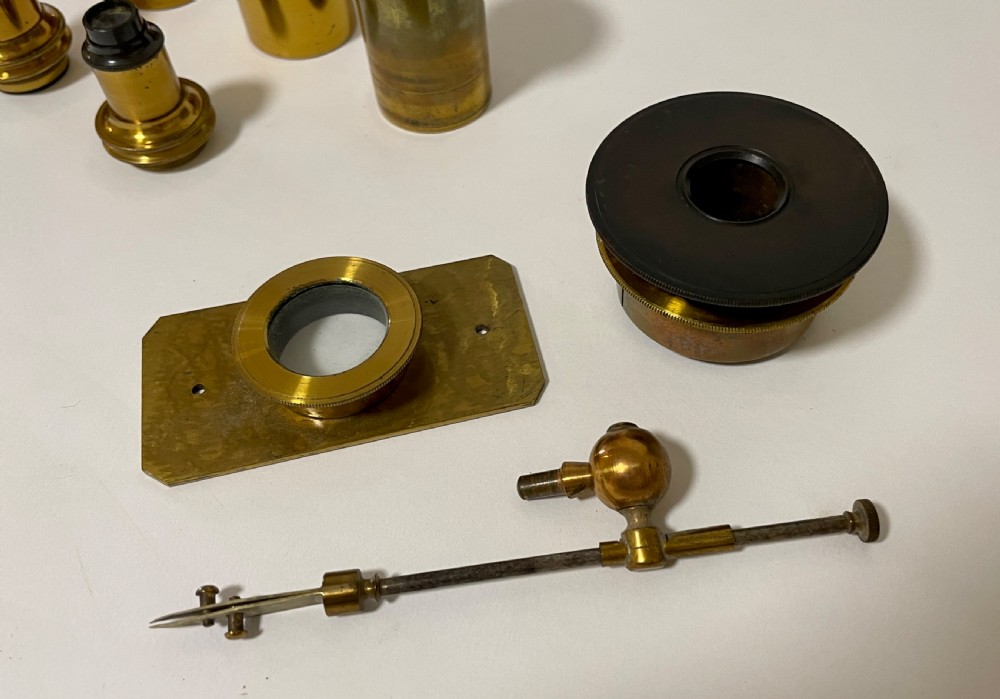 Victorian Brass Microscope by Wray London View XIII