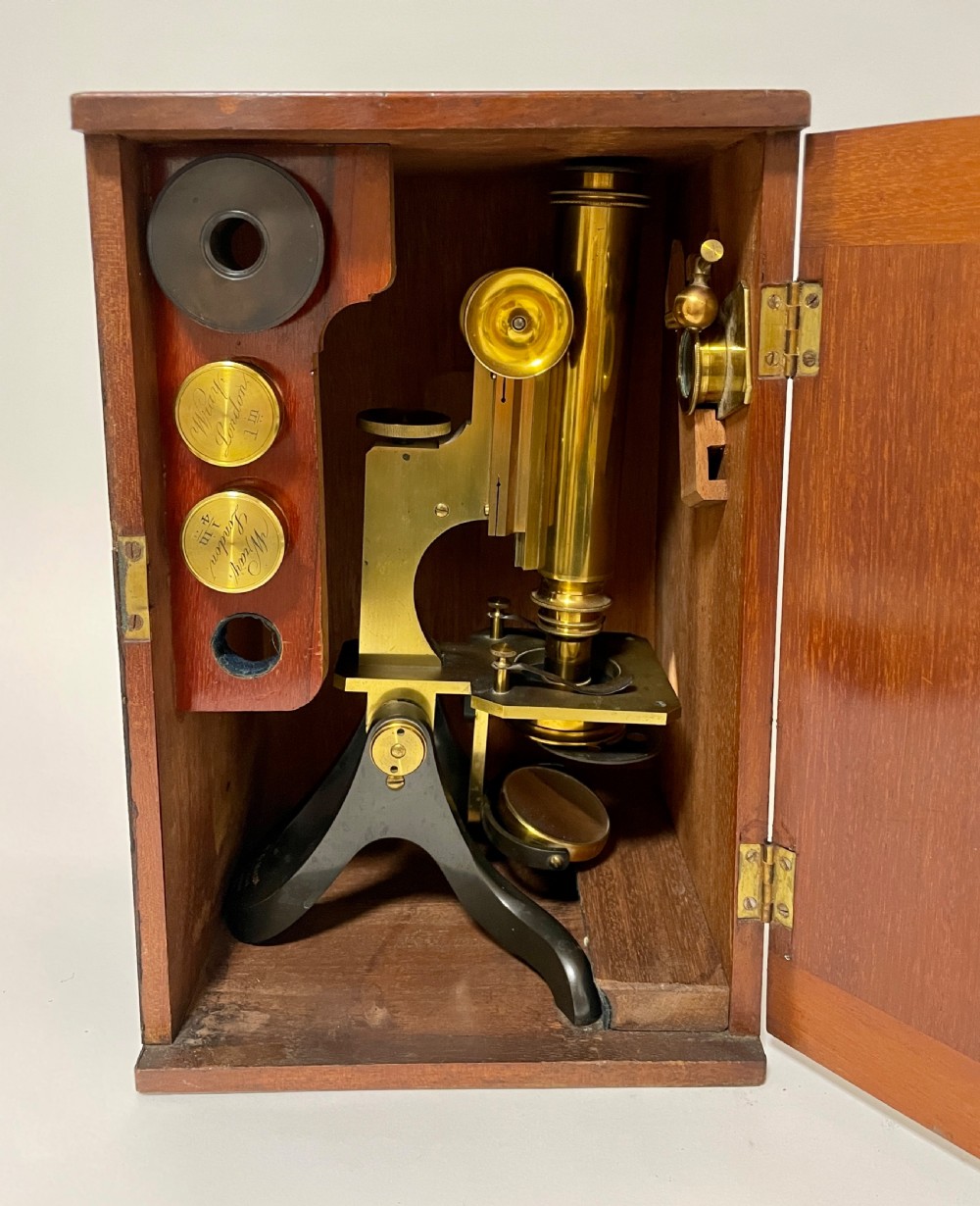 Victorian Brass Microscope by Wray London View XVI