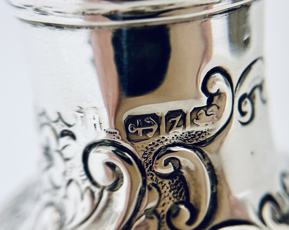 Victorian Solid Silver Pepper Shaker Pounce Pot  View VII