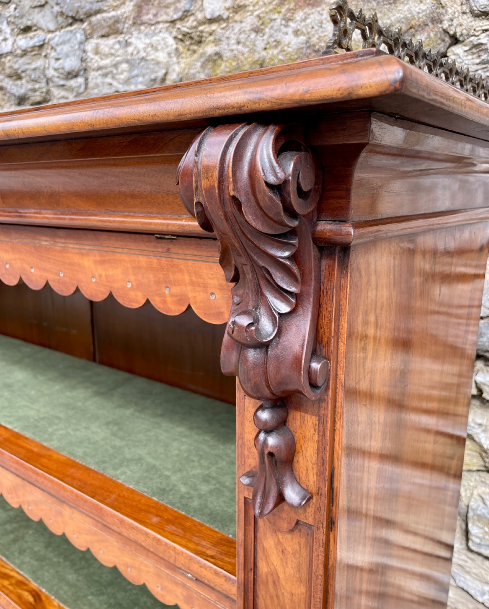 Victorian Walnut Open Bookcase View XVII