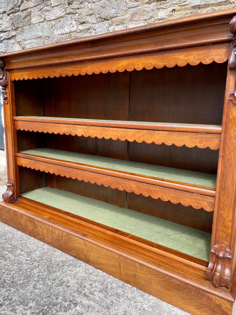 Victorian Walnut Open Bookcase View XVIII