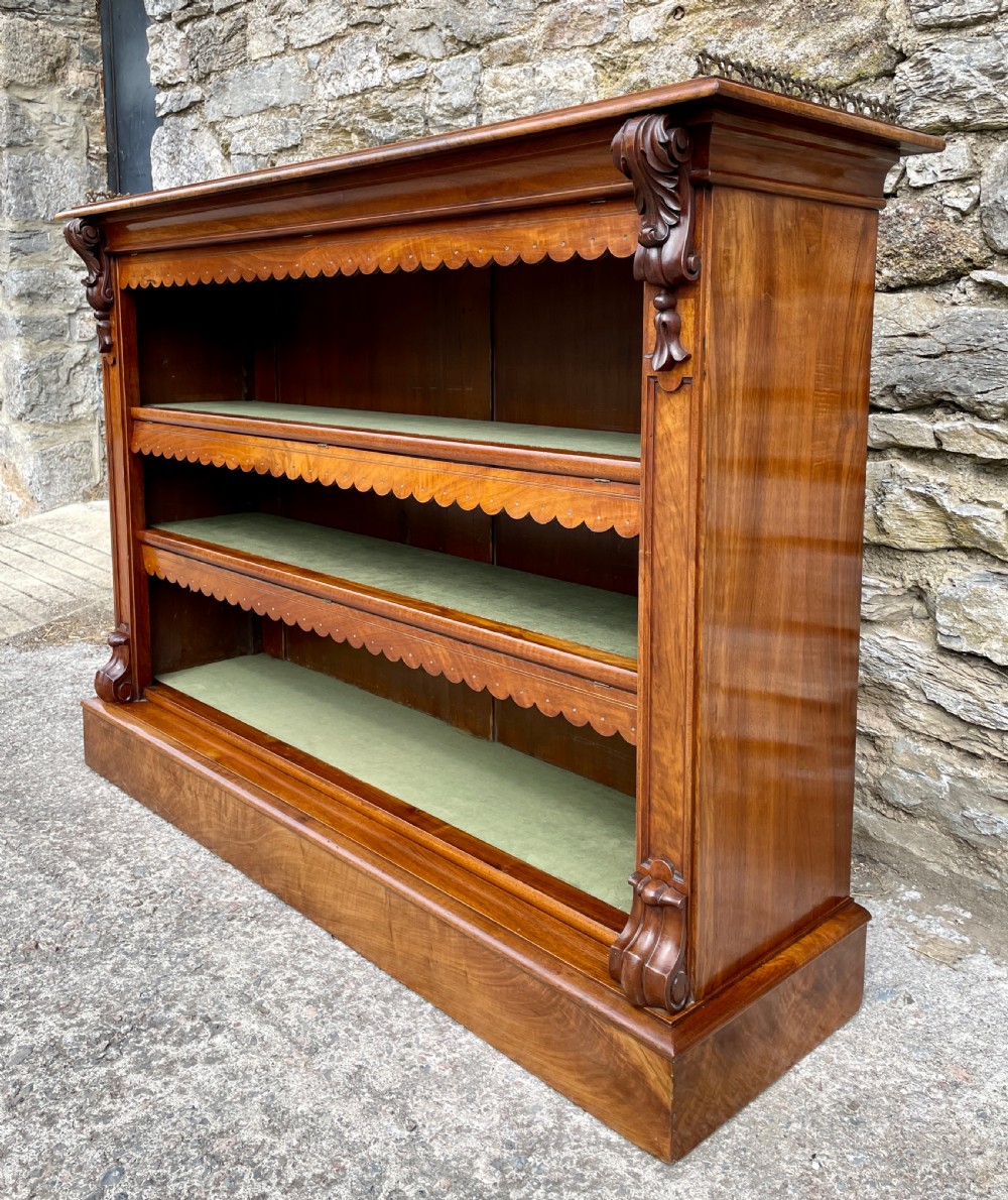 Victorian Walnut Open Bookcase View XXIV