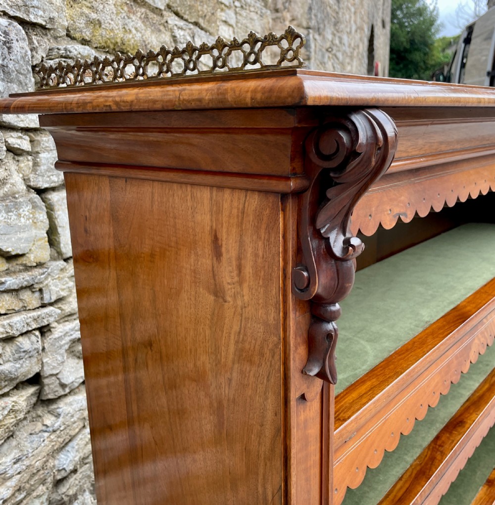 Victorian Walnut Open Bookcase View XXIX