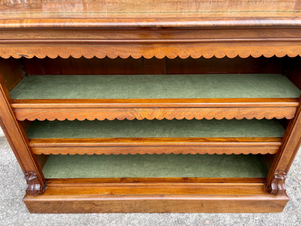 Victorian Walnut Open Bookcase View XXX