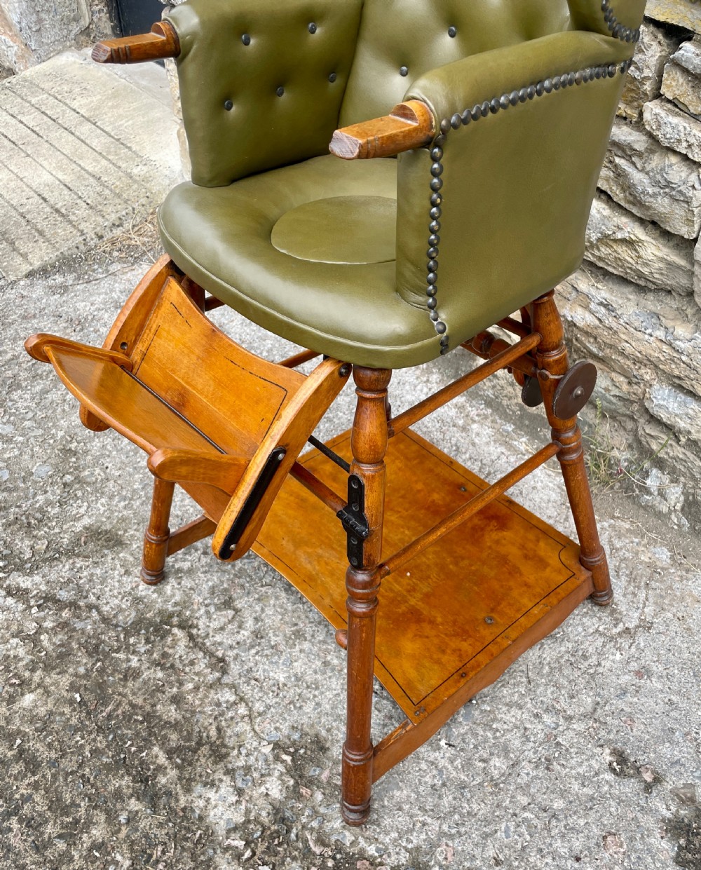 Antique Metamorphic High Chair View XV
