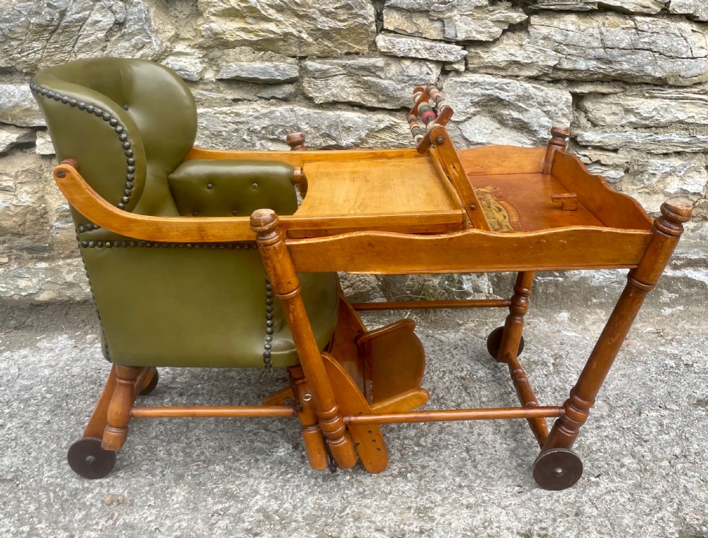 Antique Metamorphic High Chair View XVIII