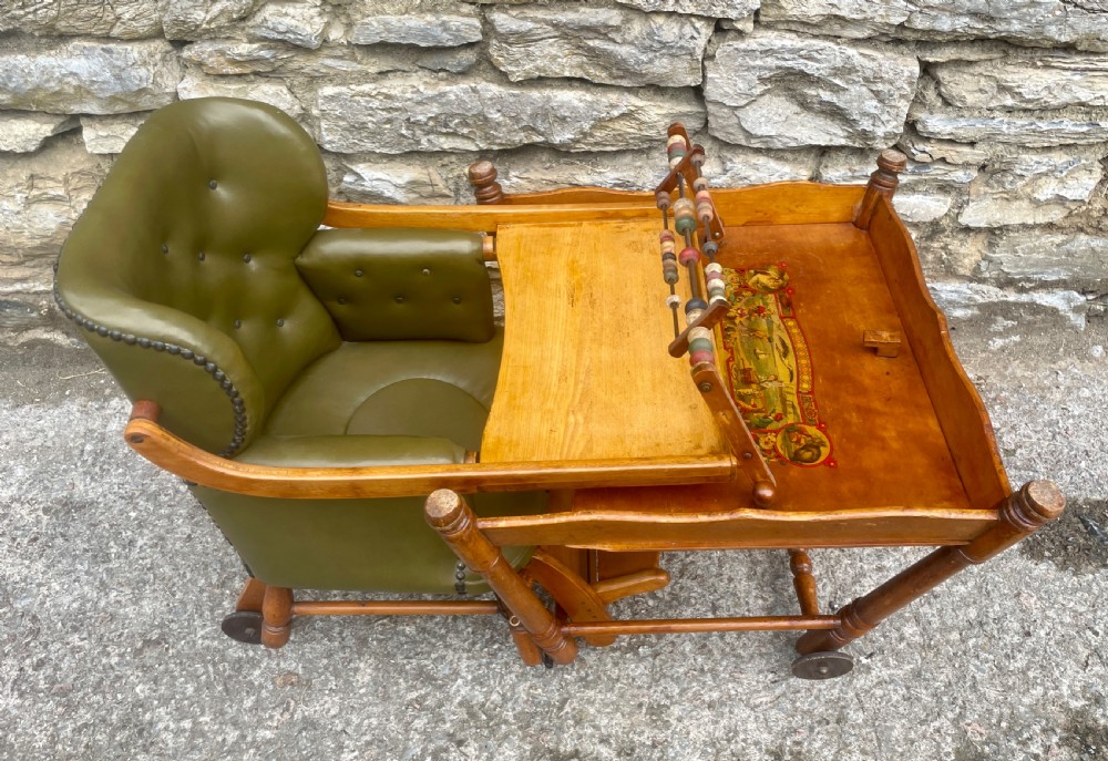 Antique Metamorphic High Chair View XIX