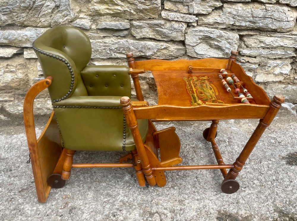 Antique Metamorphic High Chair View XXIII