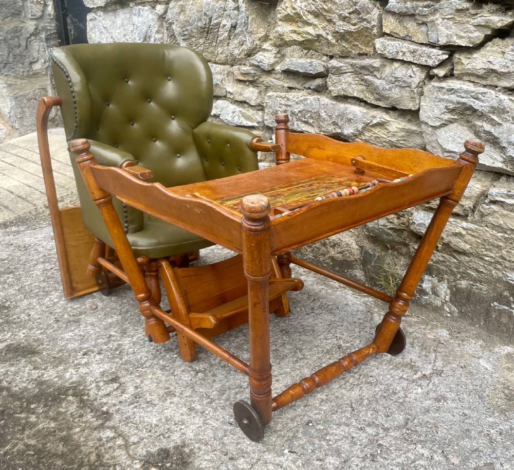 Antique Metamorphic High Chair View XXIV