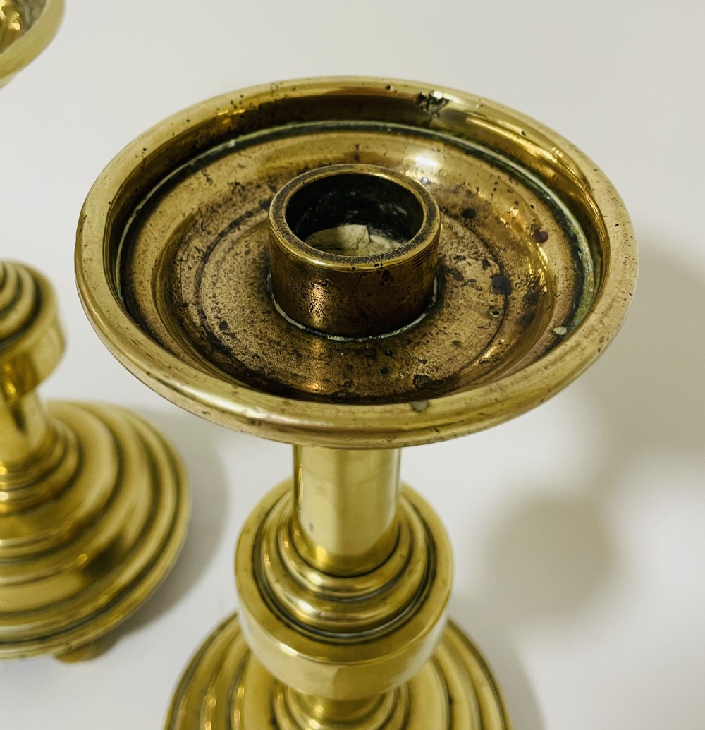 Pair of Victorian Brass Altar Candlesticks View VI