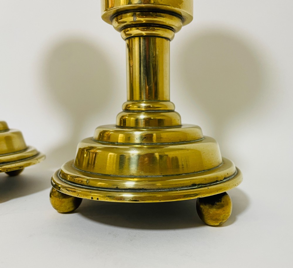 Pair of Victorian Brass Altar Candlesticks View VIII