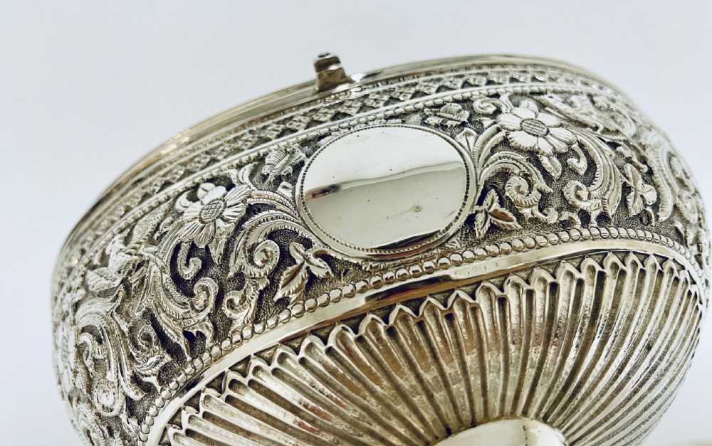 Victorian Solid Silver Swing Handle Sugar Basket View IX