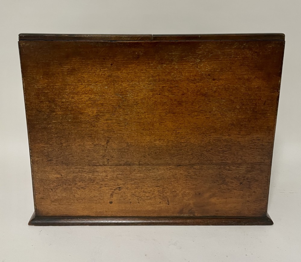 Antique Burr Walnut Desktop Stationery Cabinet Box View V