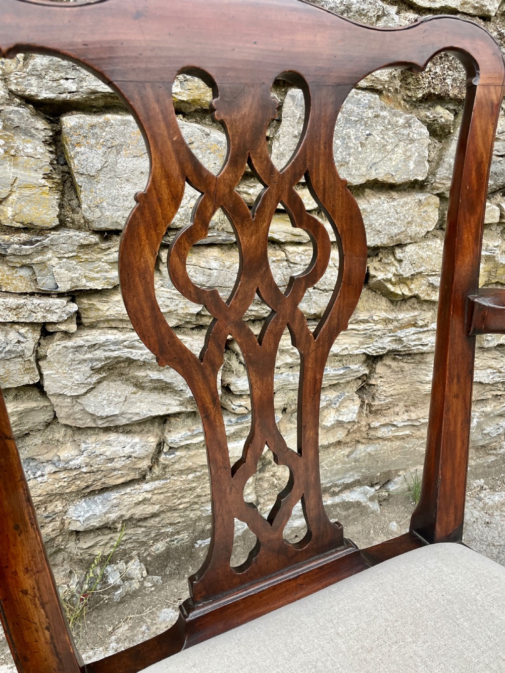 Antique Georgian Mahogany Carver Chair View XI