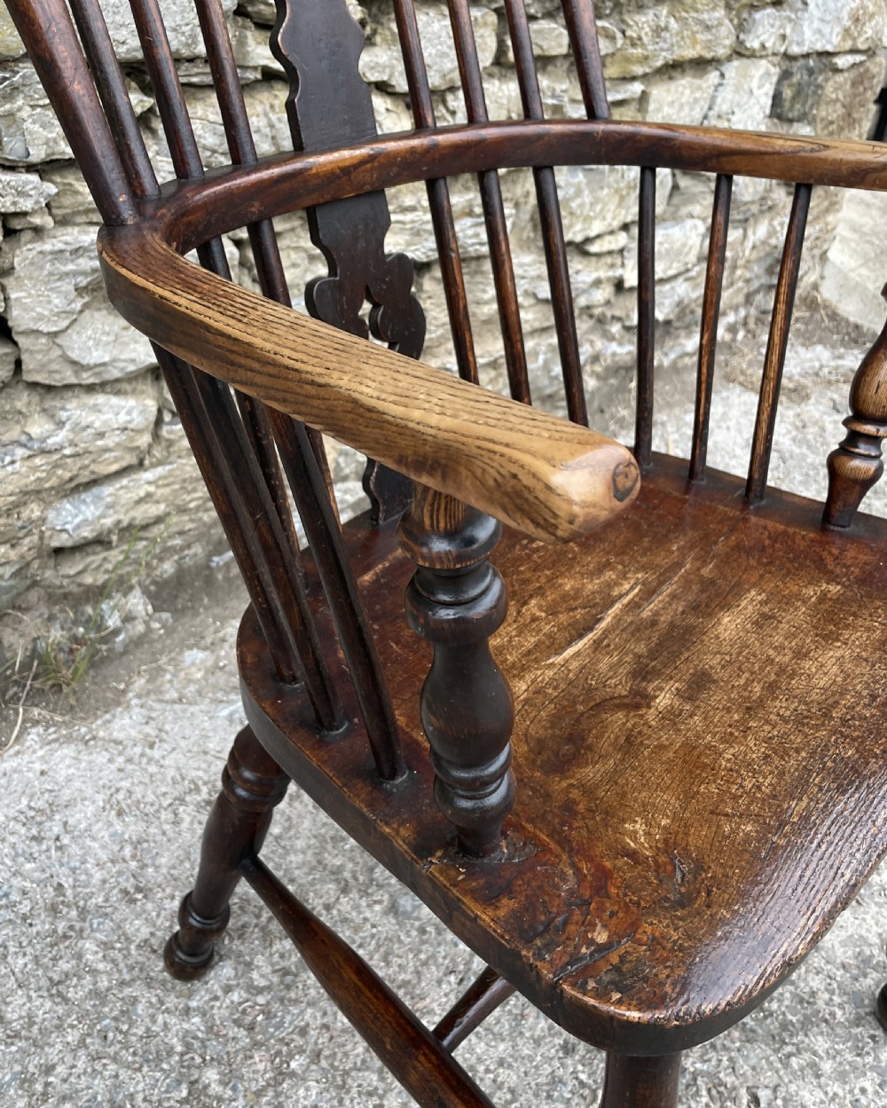 Antique Windsor Chair with Elm Seat View XII