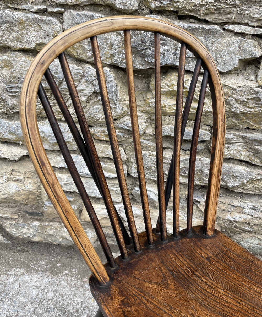 Trio of Early Stick Back Country Chairs View XII