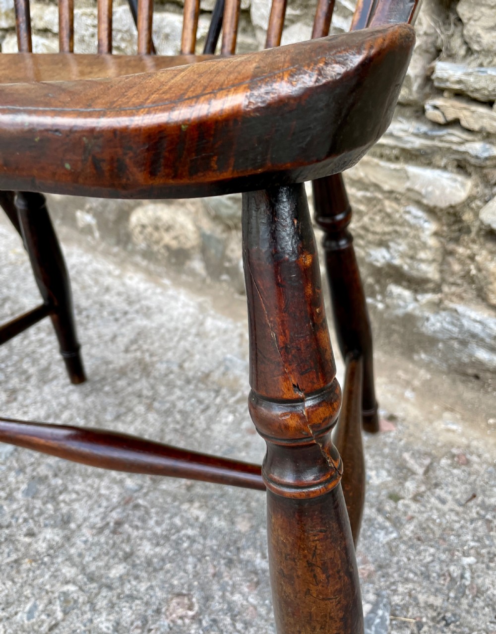 Trio of Early Stick Back Country Chairs View XVIII