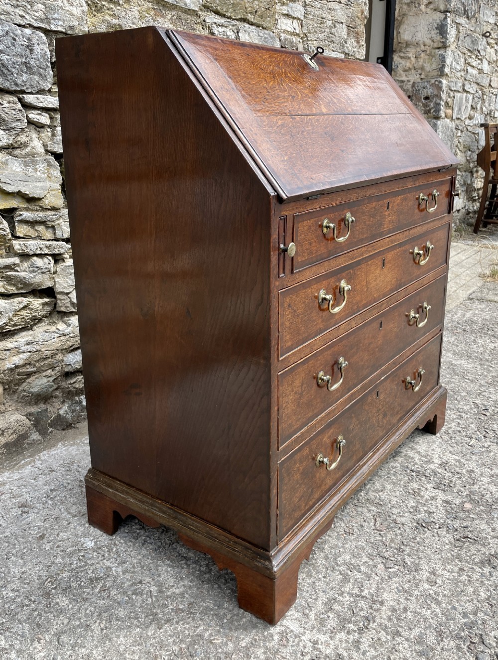 Georgian Country Oak Bureau View VIII
